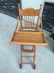 Vintage Baby High Chair and Stroller
