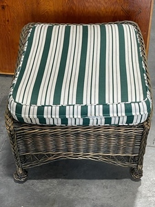 Wicker Cushioned Footrest
