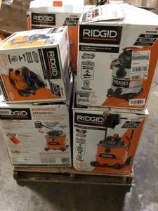Pallet of Ridgid WetDry Shop Vacs  Customer Returns See Pictures