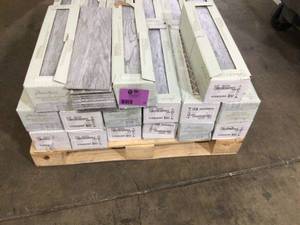 Pallet of Marazzi Montagna Dapple Gray 6 in. x 24 in. Porcelain Floor and Wall Tile (14.53 sq. ft.  case) (15 Boxes)   Customer Returns See Pictures