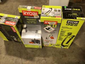 Lot of Assorted Lawn Care Items by Ryobi  Various Models and Conditions  Customer Returns See Pictures