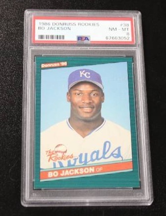 Bo Jackson Autographed 1986 Donruss The Rookies Rookie Card #38