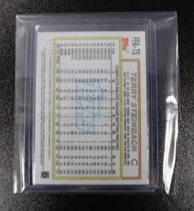 lot 59 image: 2018 Topps Archives Fan Favorites Terry Steinbach Gray Autograph #FFA-TS 8799  Only 99 Exist