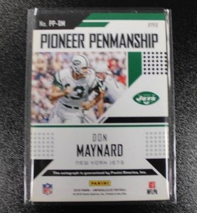lot 65 image: 2018 Unparralelled Pioneer Penmanship Don Maynard Autograph #PP-DM 915  Only 15 Exist