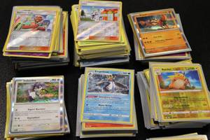 lot 83 image: Pokemon Modern Lot - No CommonUncommon  300 RareReverse HoloHolo Rare