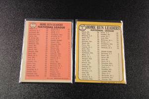 lot 96 image: 1966 Topps & 1968 Topps Home Run Leaders  Willie Mays & Hank Aaron