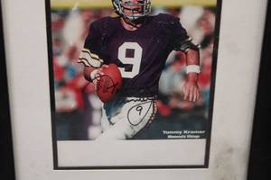 lot 108 image: Tommy Kramer Framed Photo Autograph