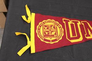 lot 114 image: Vintage 1960s Soft Felt Minnesota Duluth Bulldogs Full Size Pennant