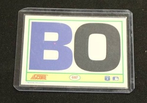 lot 127 image: 1990 Score Black & White Bo Jackson #697