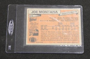 lot 135 image: 1981 Topps Joe Montana #216 Rookie Card Terrible Condition
