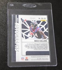 lot 147 image: 2021 Mosaic Nico Collins Rookie Autographs #RA-30
