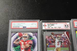 lot 151 image: 2021 Trey Lance Rookie Card Graded Lot  3 Graded Rookie Cards