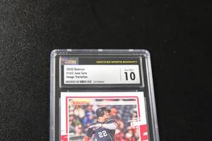 lot 175 image: 2020 Donruss Image Variation Juan Soto #162 CSG 10