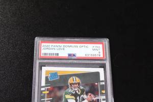 lot 179 image: 2020 Donruss Optic Jordan Love #154 Rookie PSA 9