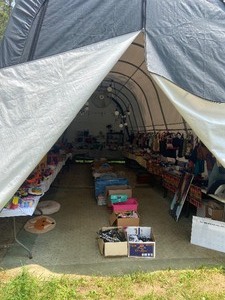 Tent 1 - Purses, Barbies, Housewares, Books and more