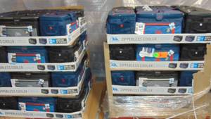 lot 1 image: 42 Pack 2 Pallets of AZ Pro 48 Can SuperFoam Zipperless Flip Open Cooler With Shoulder Strap
