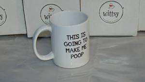lot 10 image: 24 Pack This Is Going To Make Me Poop Coffee  Mugs