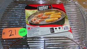 lot 21 image: 6 Pack Weber 8835 Hinged Grill Grate Gourmet BBQ System 21.5 21.5 L X 21.5 W