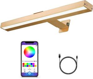 lot 27 image: 10 Pack   Rechargeable Picture Light, Battery Painting Light Display Lamp with APP Music Sync Multi Dynamic Modes Dartboard Light, Timer Artwork Light for Frame Portrait, Metal Body