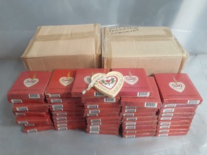lot 29 image: 155 Pack Heart Friendship 2 sided ornament