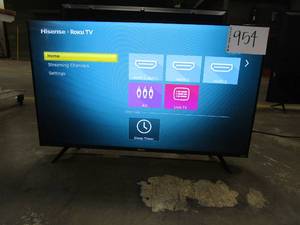 lot 954 image: Hisense 43 Class 1080p FHD LED Roku Smart TV H4030F Series (43H4030F3) (CUTSCRATCH BOTTOM CORNER)