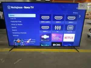 lot 955 image: Westinghouse 65 4K Ultra HD Roku Smart TV