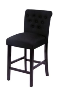 lot 118 image: Monsoon Pacific Sopri Counter Chairs, Set of 2, Black (OPEN BOX)