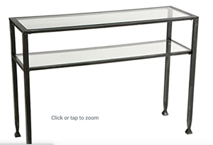 lot 136 image: Black Metal Sofa Table (OPEN BOX)