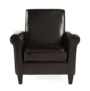 lot 144 image: Noble House Freemont Brown Upholstered Club Chair (OPEN BOX)