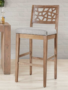 lot 145 image: Carson Carrington Loksa Light GreyNatural Barstool - 18.75w x 22.625d x 43.25h (OPEN BOX)