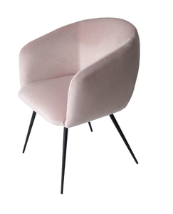 lot 154 image: Modrest Luzerne Modern Pink Velvet Dining Chair (OPEN BOX)
