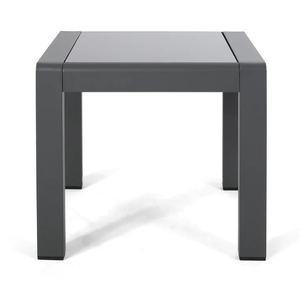 lot 143 image: Cape Coral Outdoor Aluminum Side Table - Matte Gray And Gray Finish (OPEN BOX)