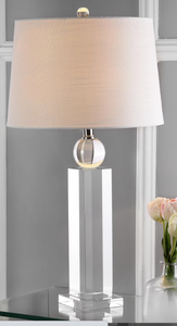 lot 163 image: Charlotte 28.5 in. Crystal Table Lamp, Clear (OPEN BOX)