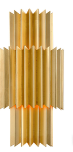 lot 173 image: Moxy - 20 In. - Flush Mount Sconce - Gold Leaf Finish (OPEN BOX)