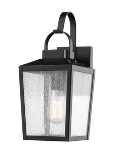 lot 171 image: Millennium Lighting 16 Tall Outdoor Wall Sconce in Black (OPEN BOX)