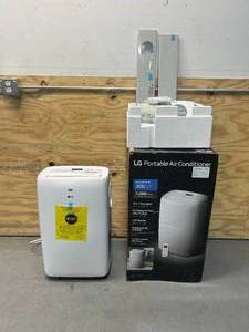 LG 7,000 BTU (DOE) 115-Volt Portable Air Conditioner LP0721WSR Cools 300 Sq. Ft. with Dehumidifier Function and LCD Remote
