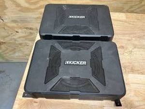 KICKER Lot of 2- Hideaway Car Subwoofers