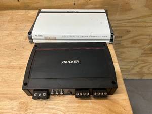 FUSION MS-AM504 and KICKER KXA4004 Subwoofers