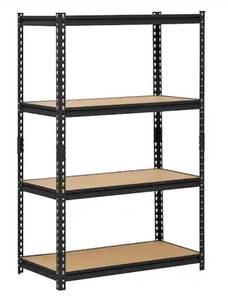 ESAL 4-Tier Heavy Duty Steel Garage Storage Shelving Unit in Black (36 in. W x 60 in. H x 18 in. D)