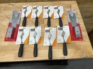 Lot of 8 Grout Saws and 2 Door Handle Tools