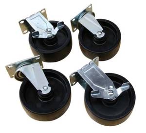 HUSKY 5 in. Caster Kit for Ready-to-Assemble Steel Garage Base Cabinets