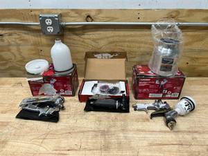 HUSKY Angle Grinder and 2 Spray Guns