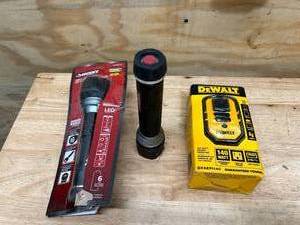 DEWALT Portable Car Power Inverter and 2 HUSKY Flash Lights