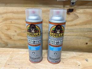GORILLA Lot of 2- 14 oz. Waterproof Patch and Seal Clear Spray Paint