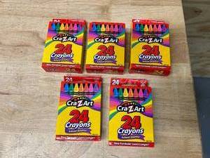 Cra-Z-art Crayons Lot of 5 Packs of, Crayons (24 per pack)