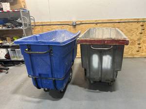 Lot of 2 Rolling GarbageWarehouse Bins