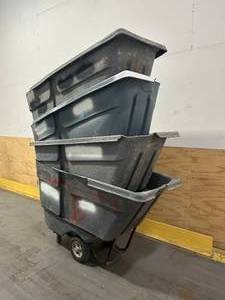 Lot of 4 Rolling GarbageWarehouse Bins
