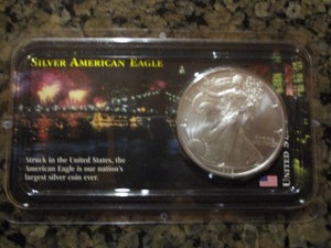 1995 American Silver Eagle - 1oz Silver in Littleton Plastic Holding Case