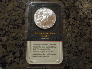 1999 American Silver Eagle - 1oz Silver in Littleton Plastic Holding Case