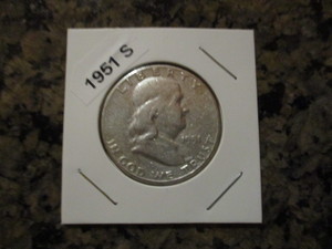 1951-S Franklin Silver Half Dollar